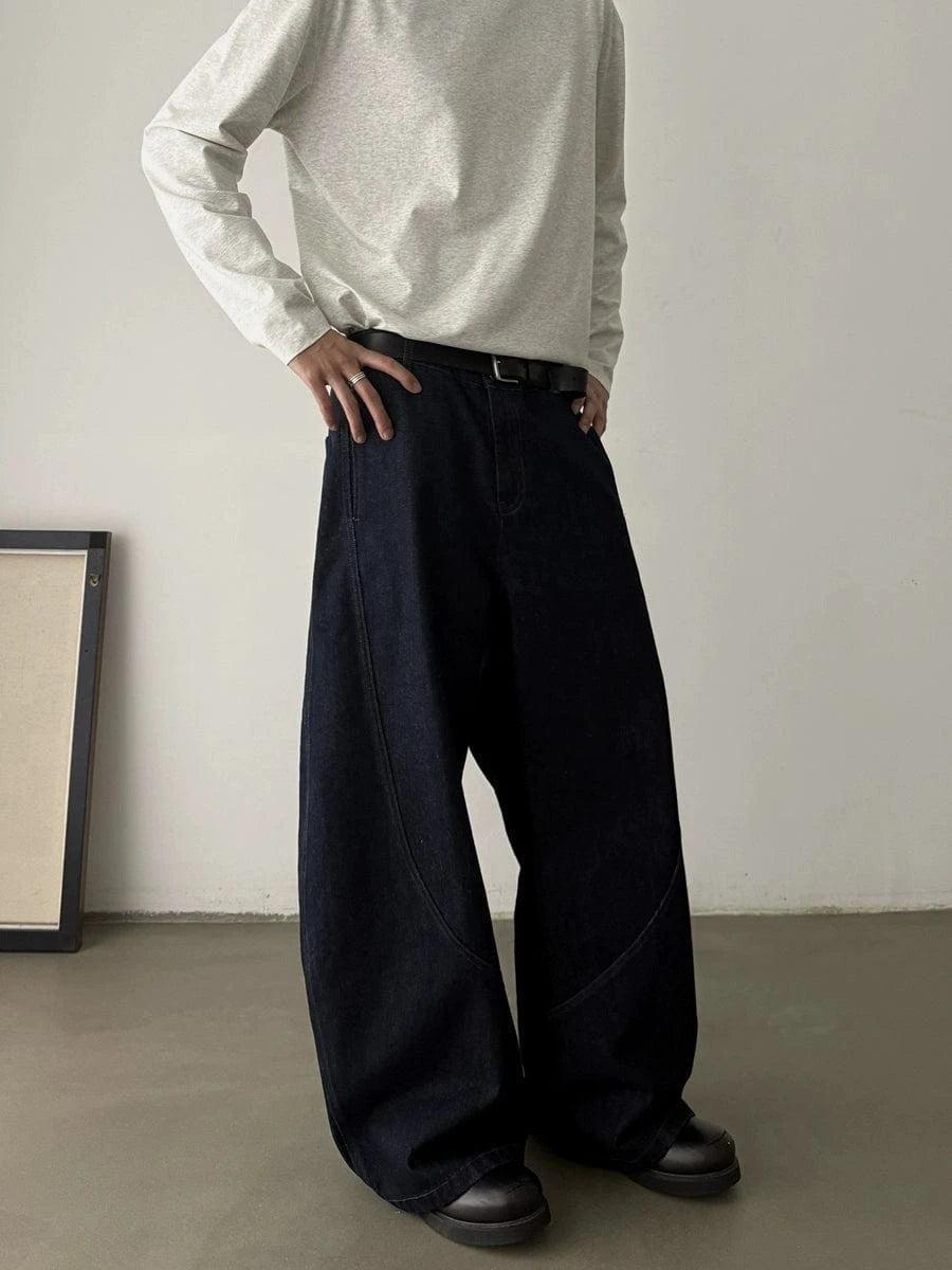 RT No. 18766 WIDE SCIMITAR DENIM JEANS Product Image