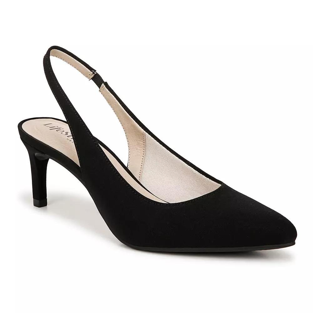 LifeStride Annalise Women's Slingback Heels, Size: 6, Black Fabric Product Image