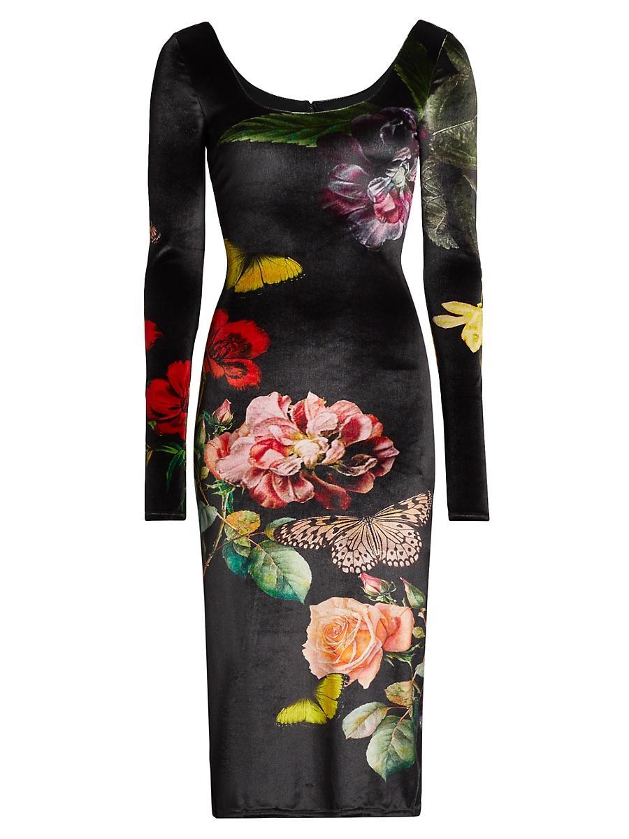 Womens Delora Floral Scoopneck Midi-Dress Product Image