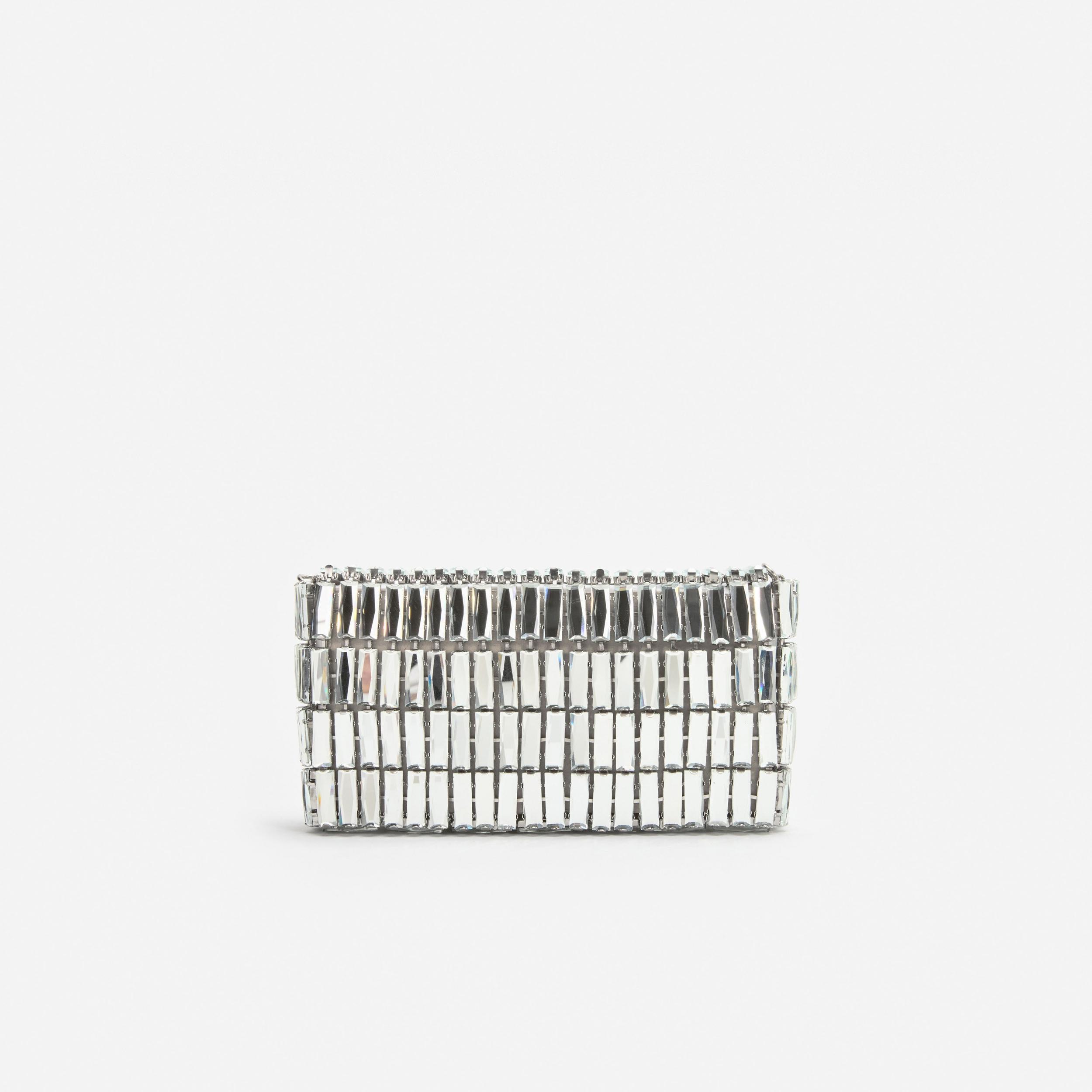 Silver Crystal Bow Mini Shoulder Bag Product Image