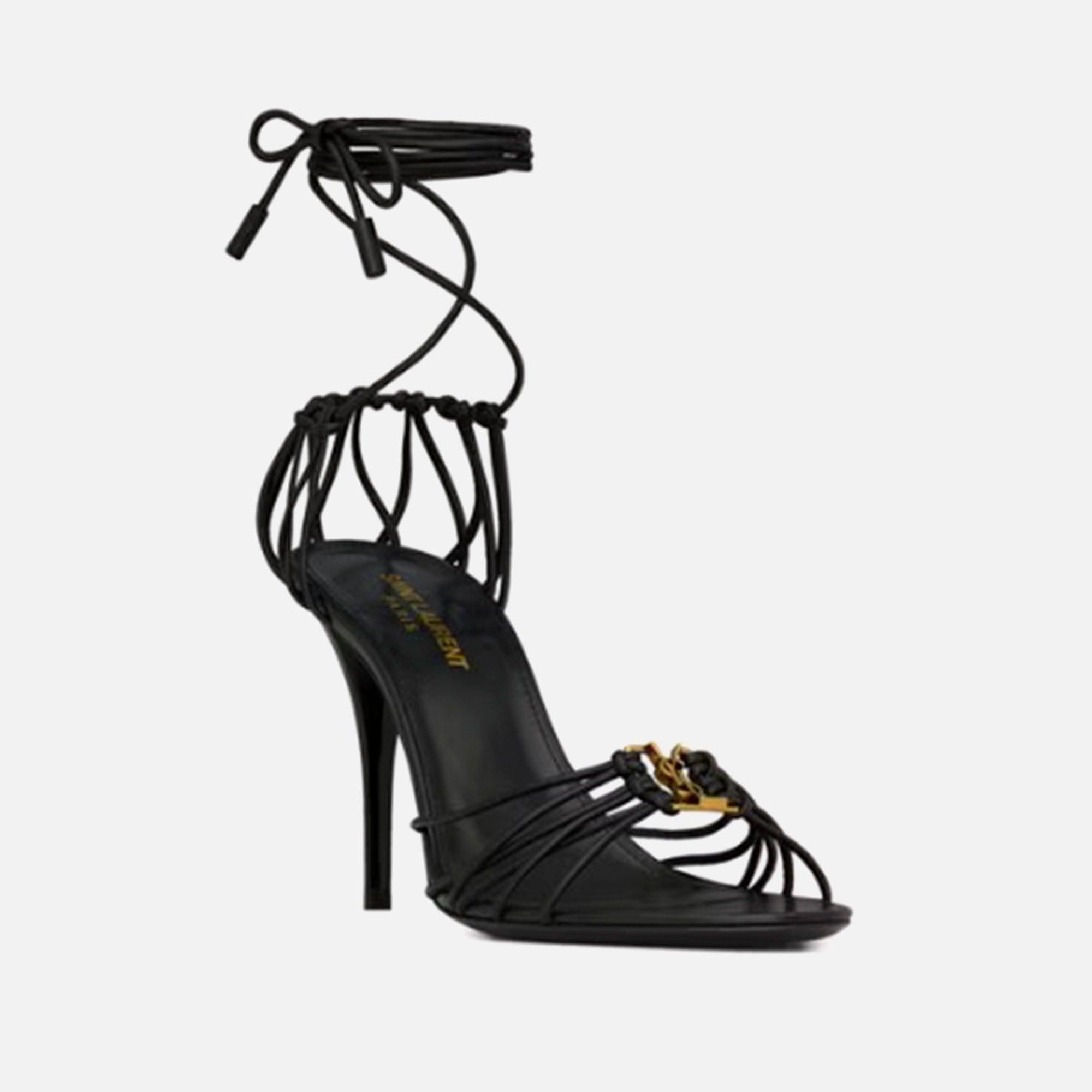 Saint Laurent Babylone 90 Sandal - Black Female Product Image