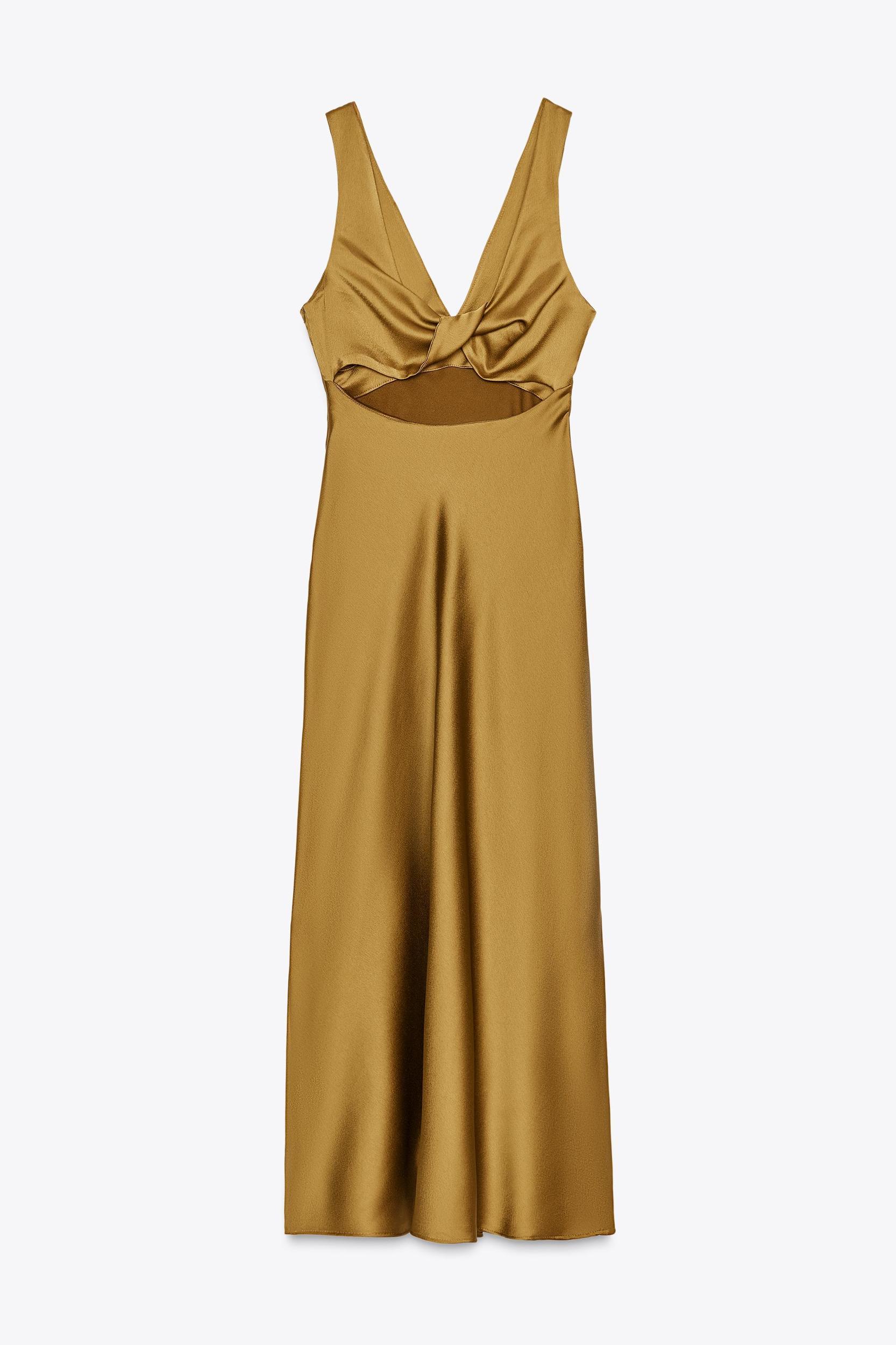 SATIN MIDI DRESS Product Image