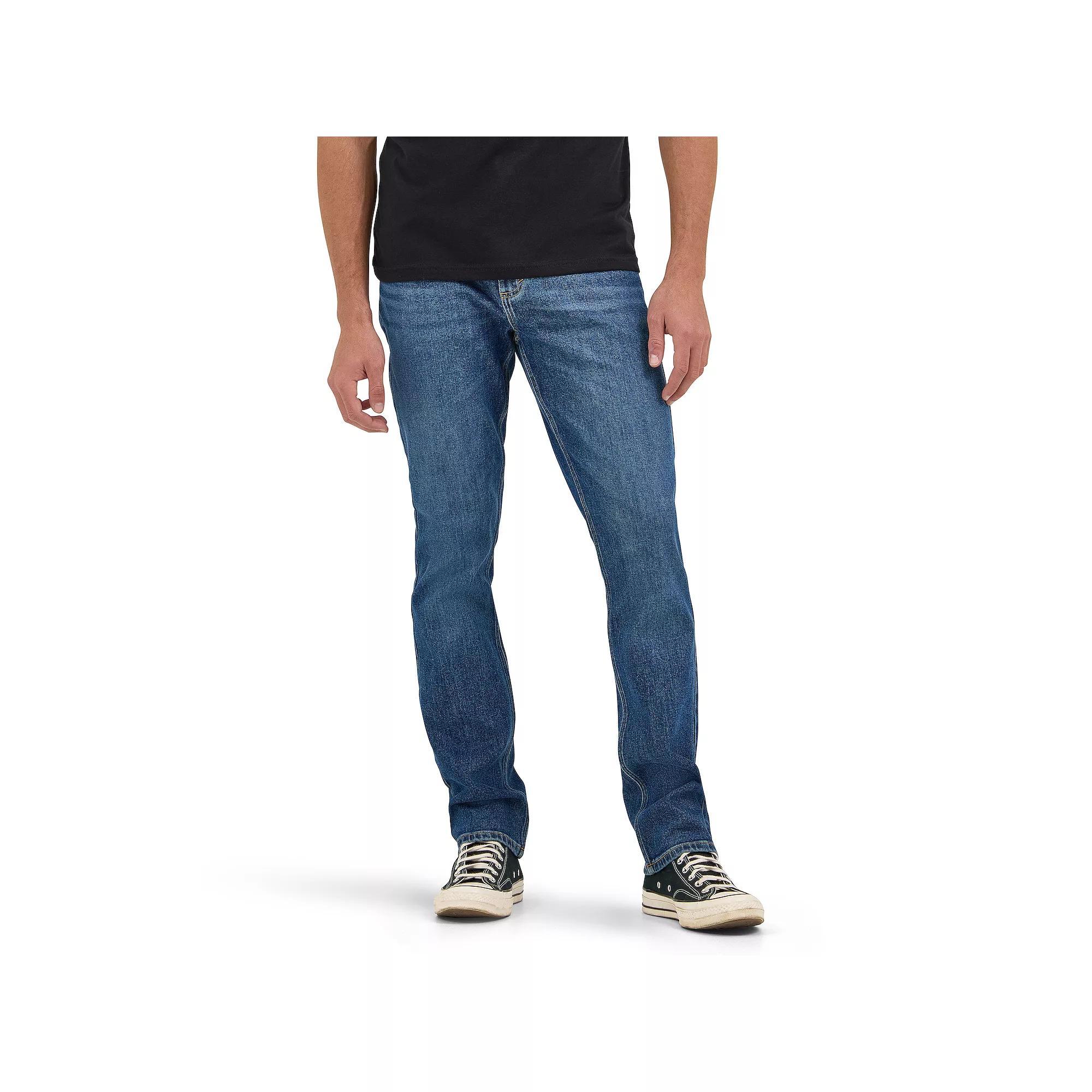 Men's Wrangler Slim Fit Straight Jeans, Size: 34 X 32, Cool Blue Product Image