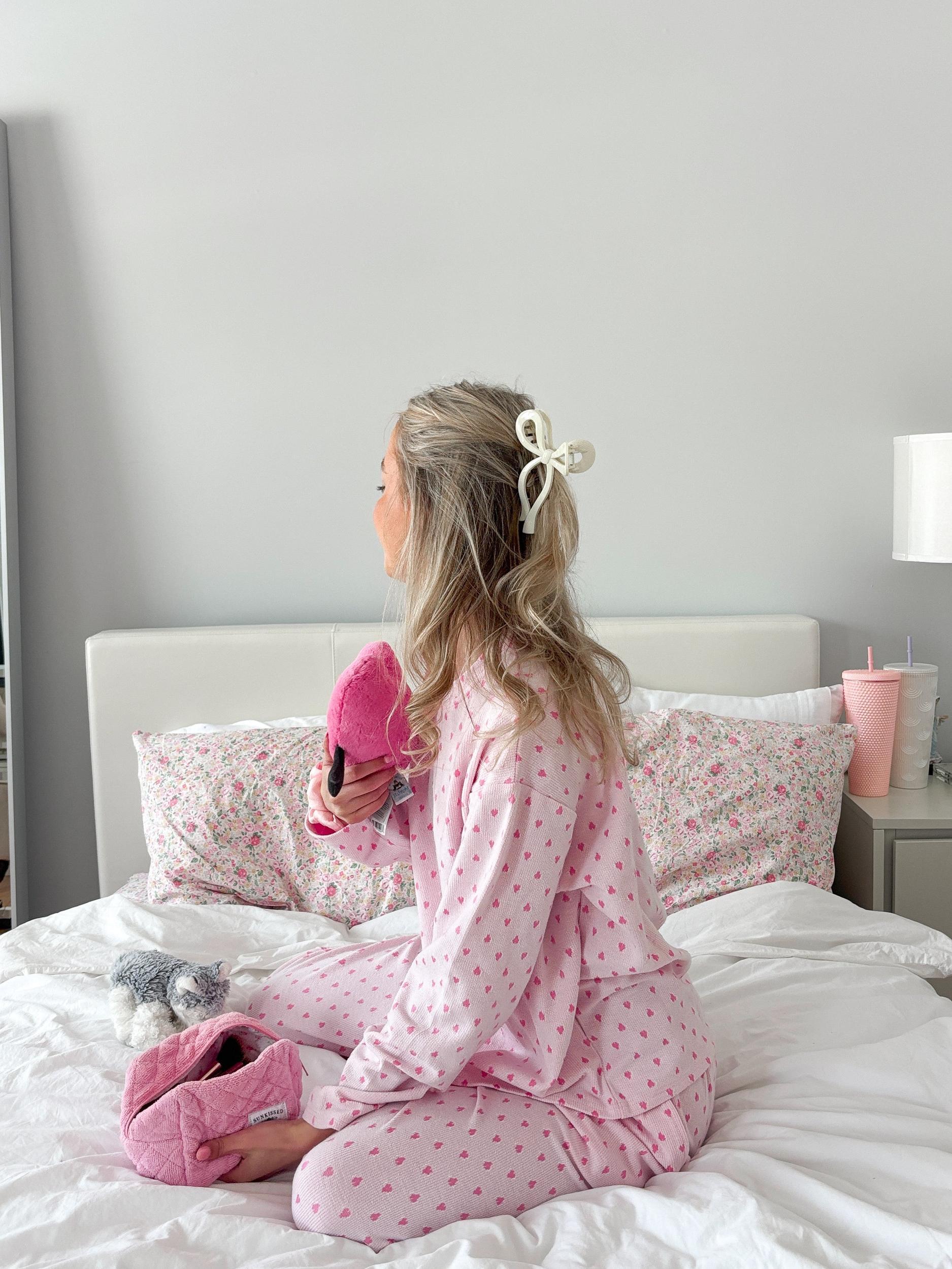 Heart Long Sleeve Pajama Top Product Image