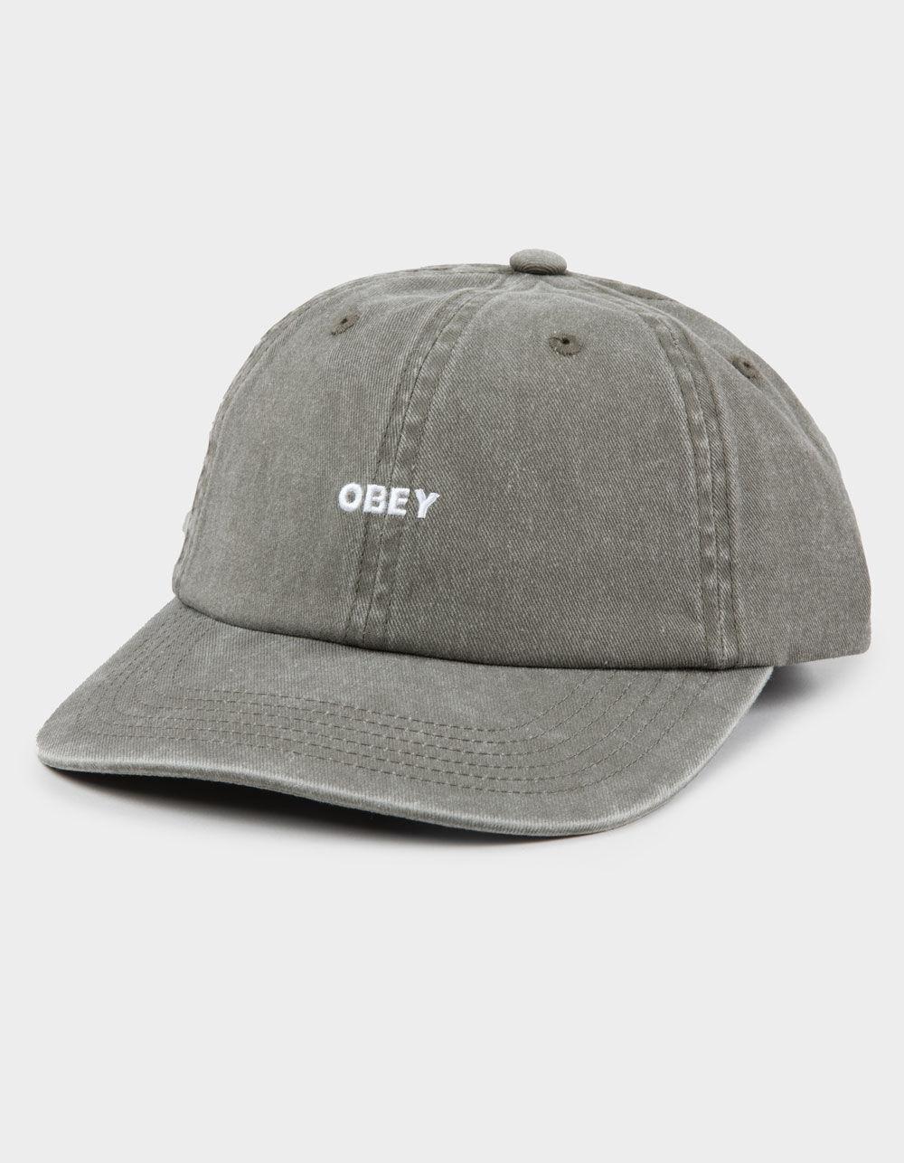 OBEY Pigment Bold 6 Panel Strapback Hat - OLIVE Product Image