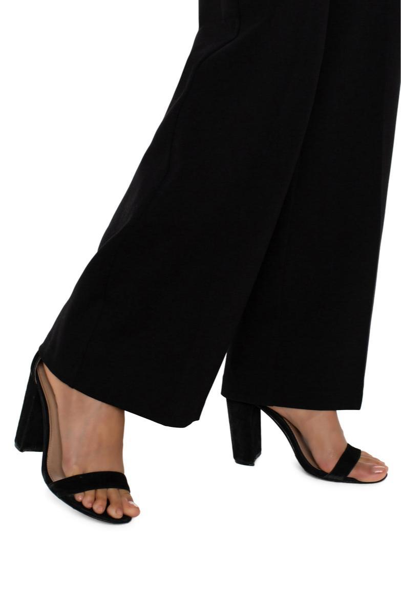 Kelsey Wide Leg Trouser 31 in- Black Product Image