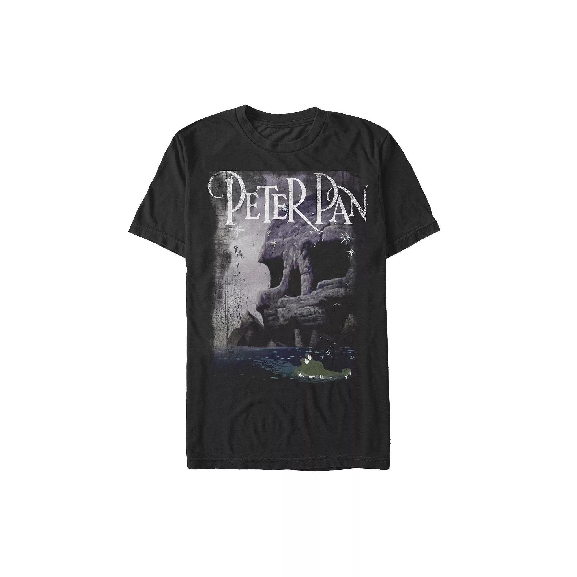 Men's Disney's Peter Pan Skull Rock Tee, Size: XXL, Black Product Image