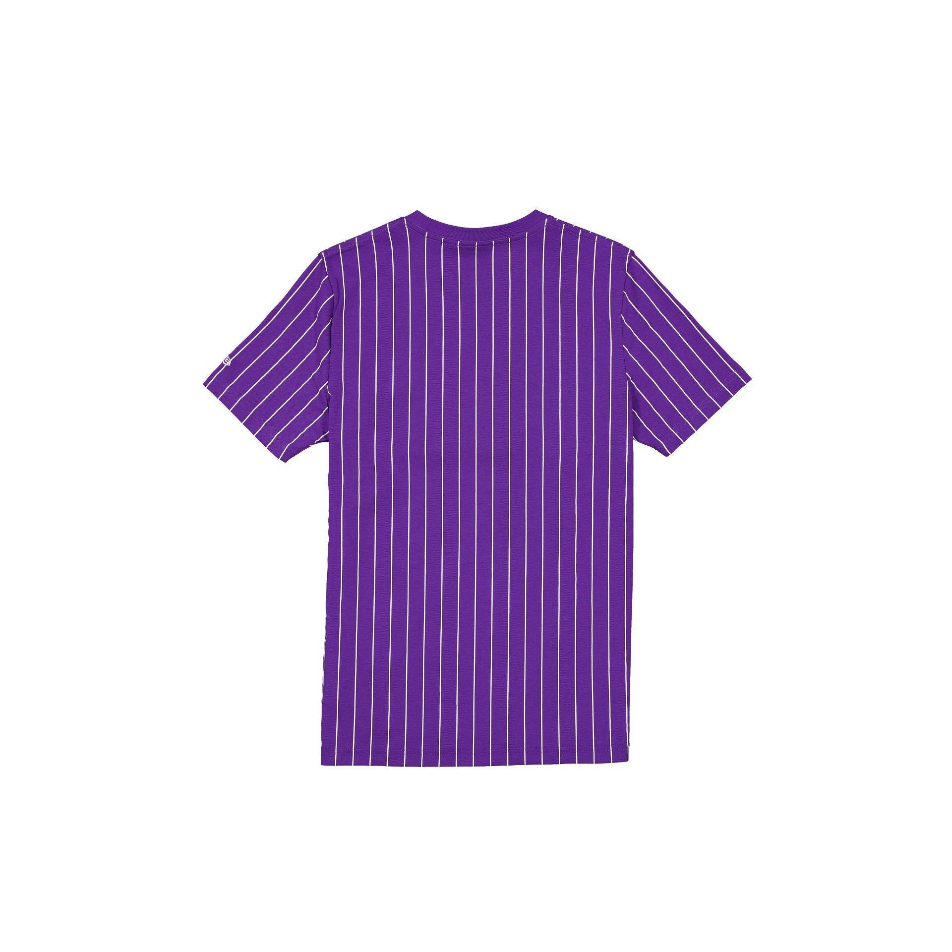 Colorado Rockies Throwback Pinstripe Wordmark T-Shirt Male Product Image