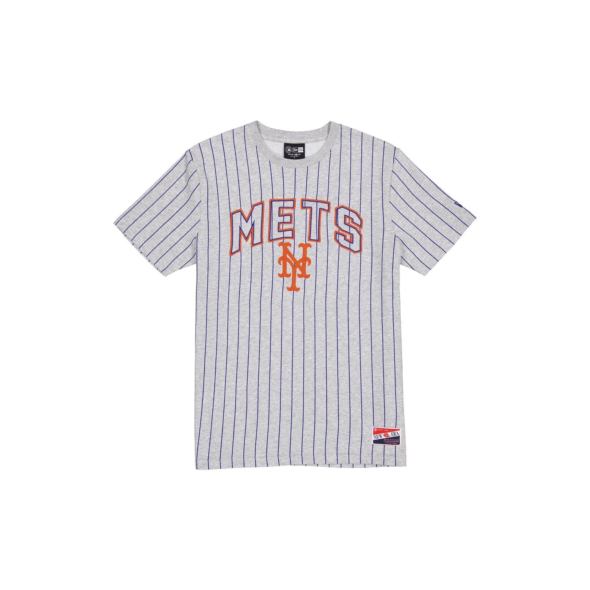 Oakland Athletics Throwback Gray Pinstripe T-Shirt Male Product Image