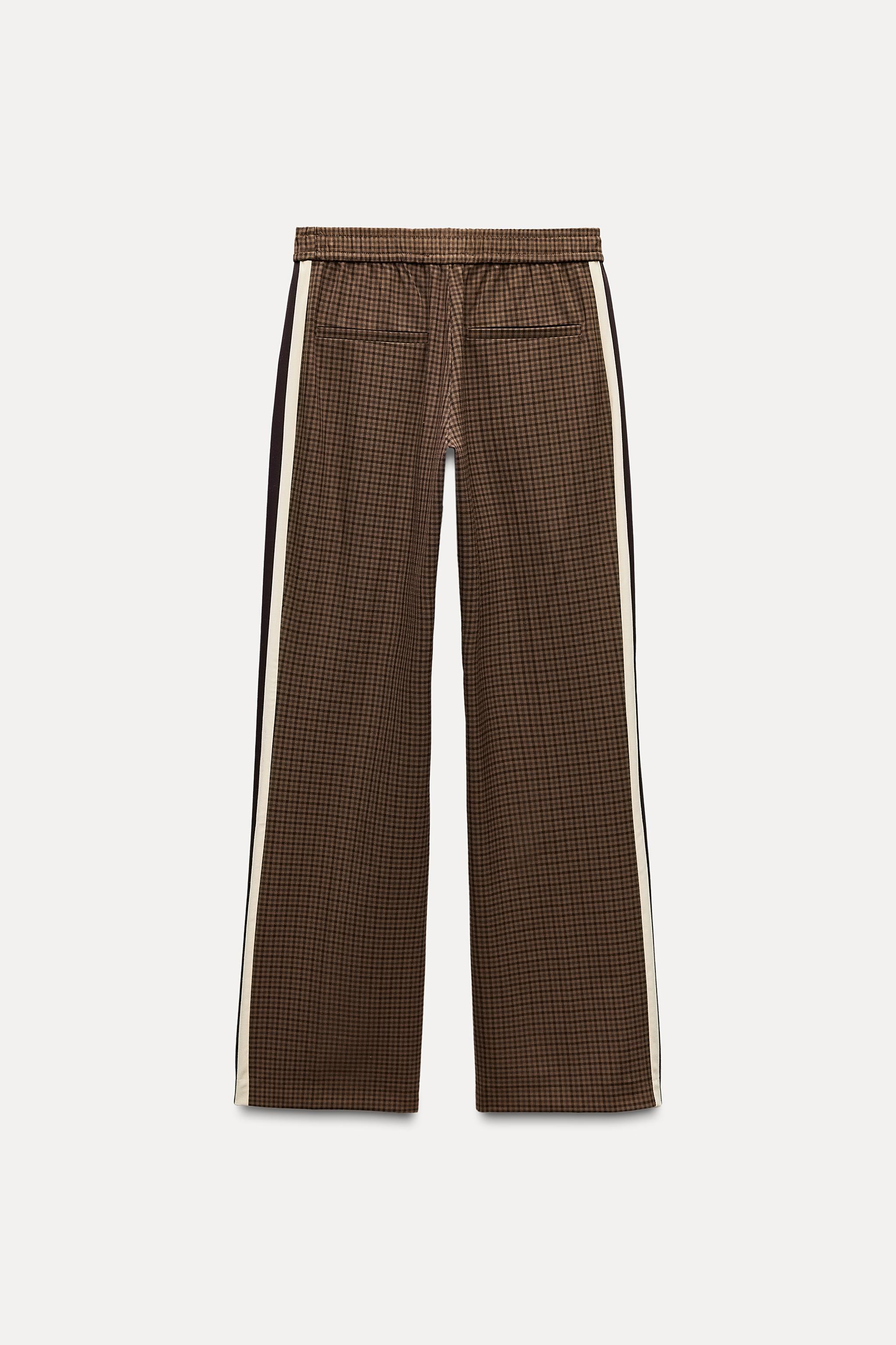 PLAID PANTS WITH SIDE STRIPE Product Image