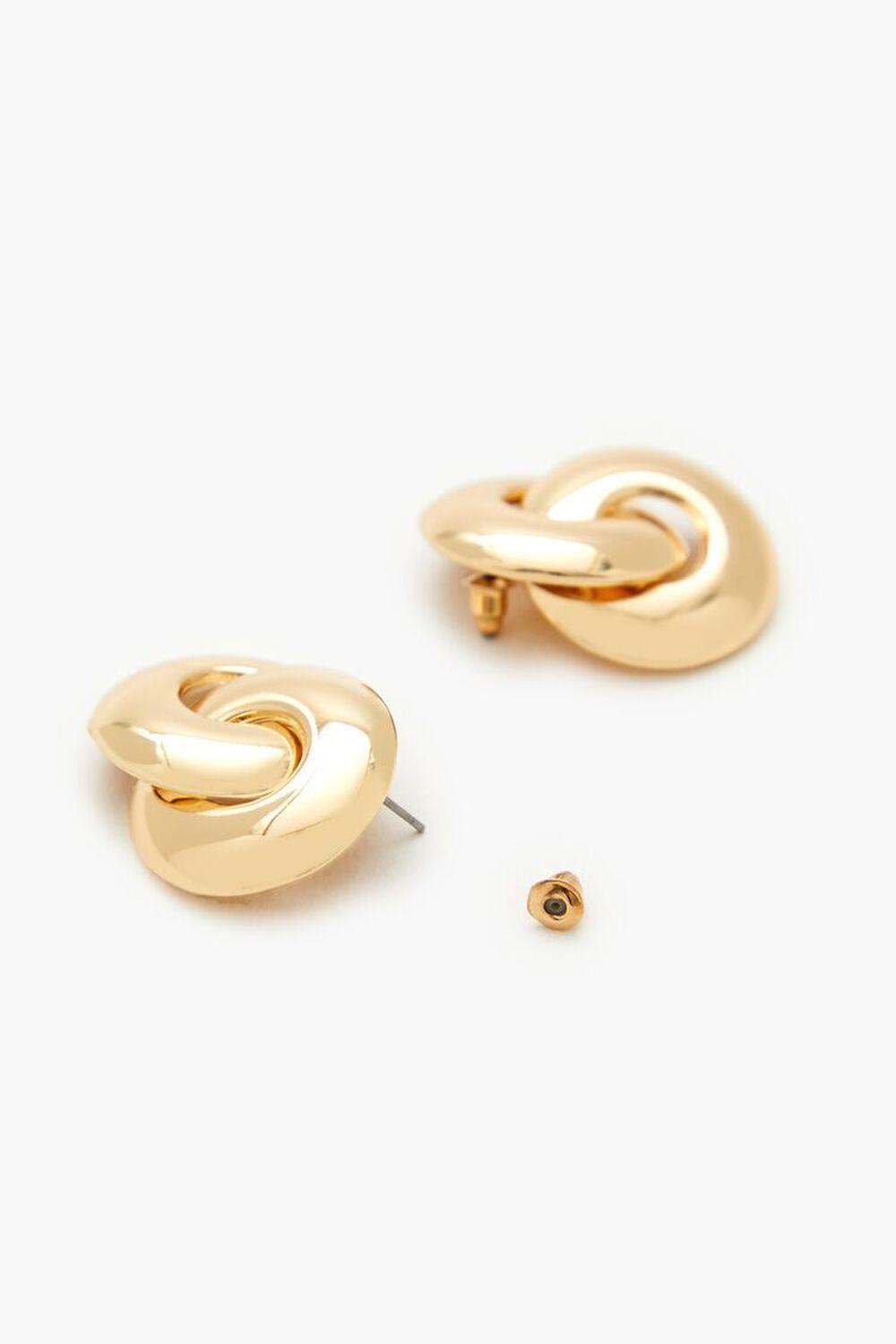Interlocked Hoop Stud Earrings | Forever 21 Product Image