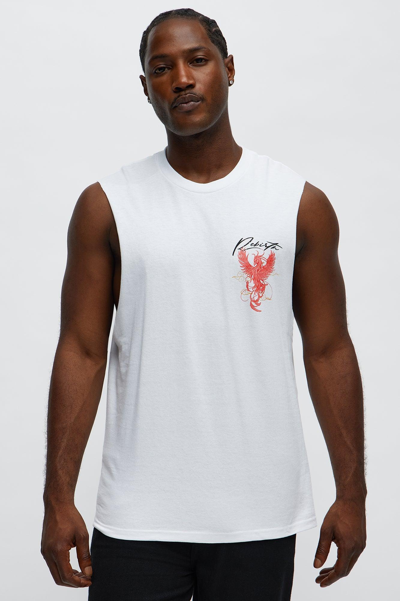 Rebirth Rise Again Muscle Tee - White Product Image