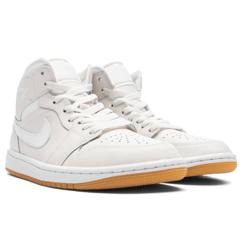 Women's Air Jordan 1 Mid - Phantom/White/Gum Light Female Product Image