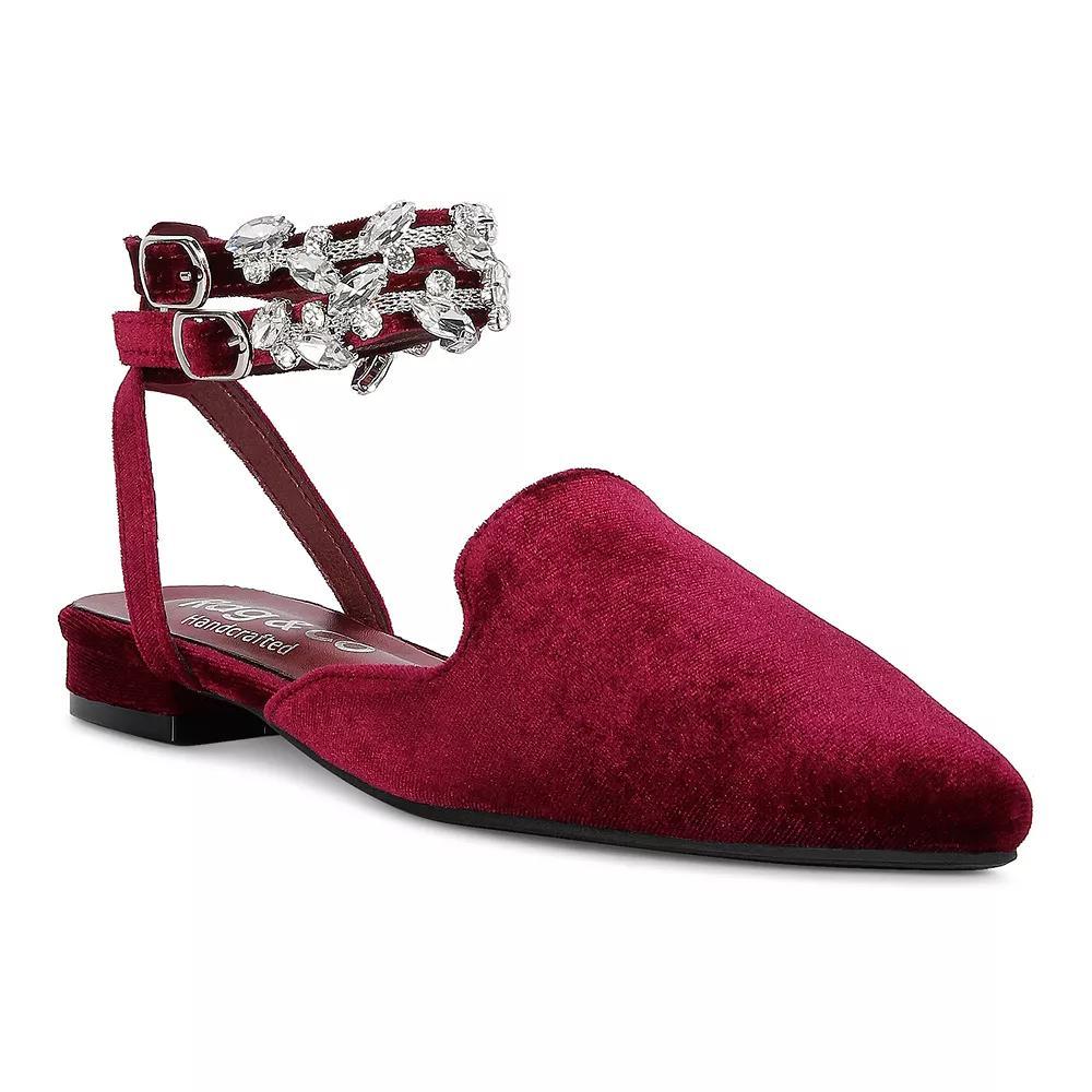 Rag & Co Salome Women's Velvet Mules, Size: 6, Red Product Image