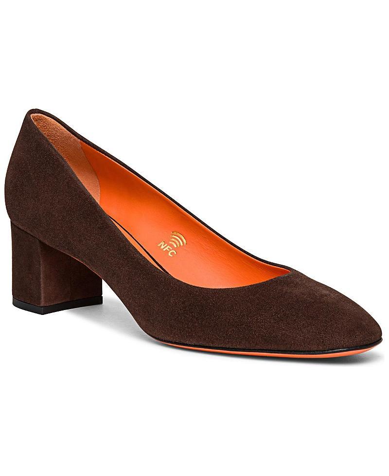 Flight Suede Block-Heel Pumps Product Image