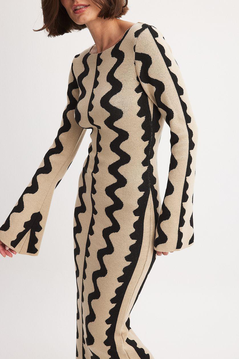 Wide Sleeve Knitted Maxi Dress Product Image
