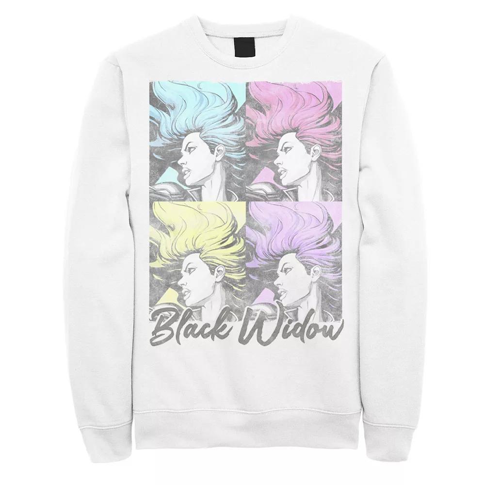 Men's Marvel Black Widow Pop Sweatshirt, Size: Large, White Product Image