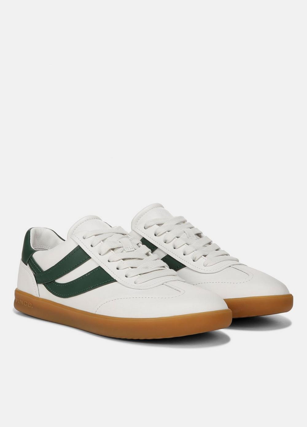 Womens Oasis Leather And Suede Sneaker, Chalk White, Size 7 Vince Product Image