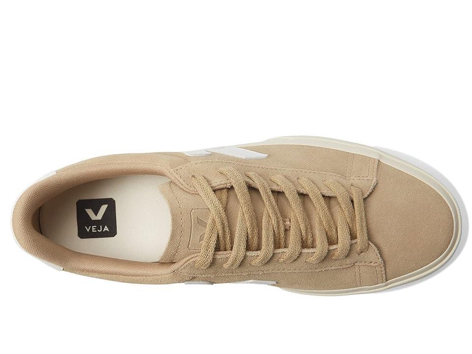 Veja Mens Campo Low Top Leather Sneakers in Black/White Product Image