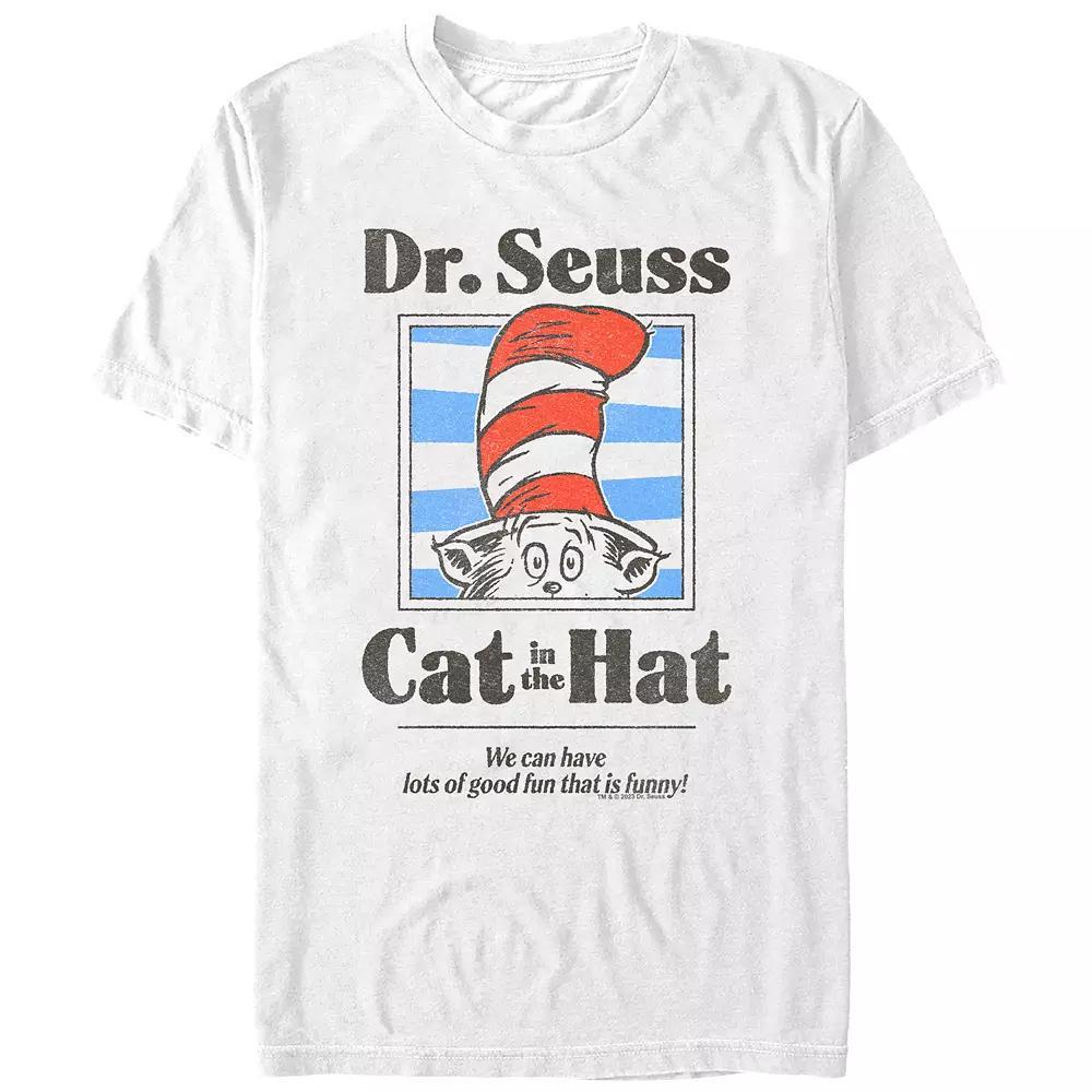 Men's Dr. Seuss The Cat In The Hat That Is Funny Graphic Tee, Size: XXL, White Product Image