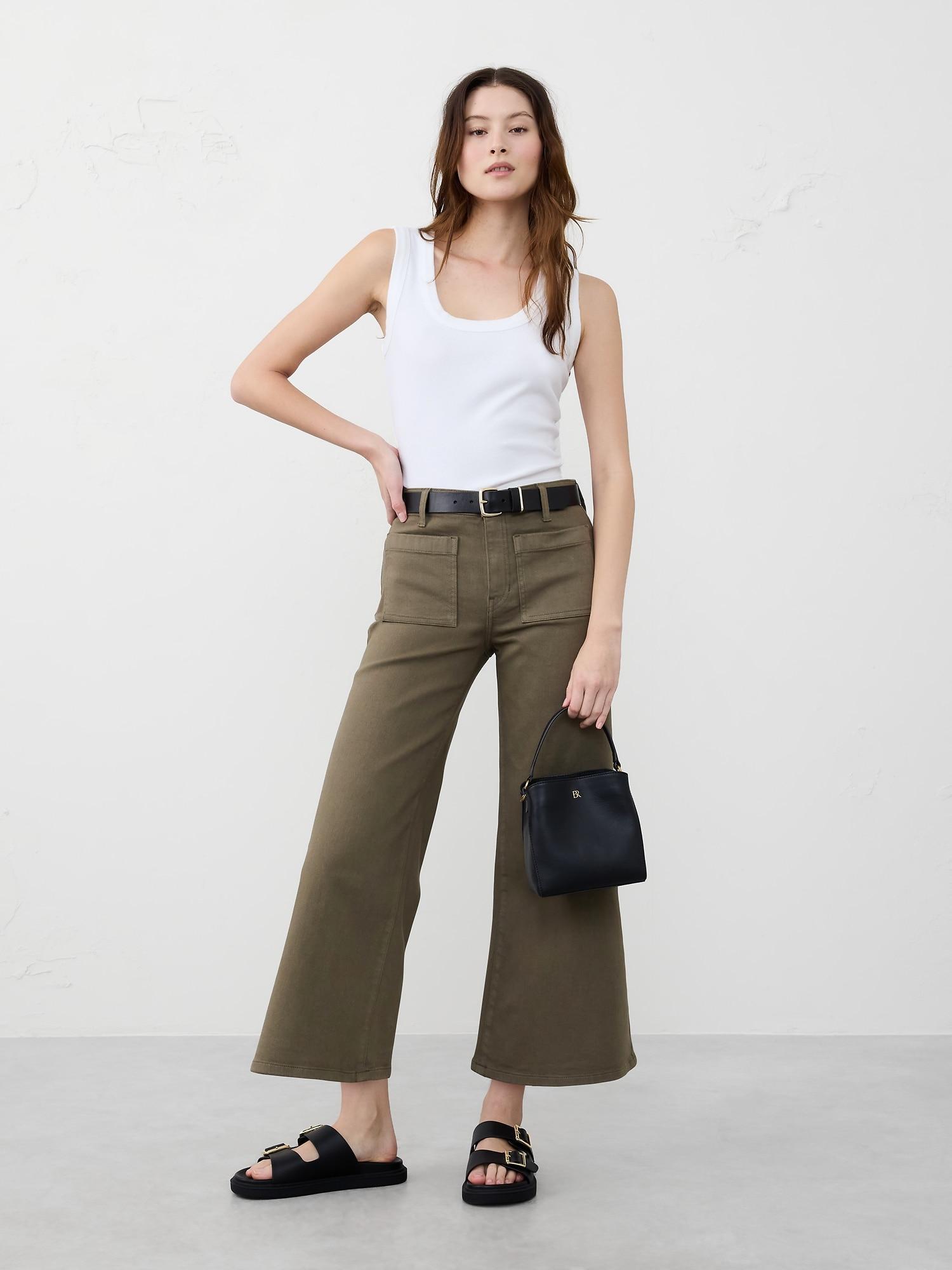 Wide-Leg High-Rise Cropped Jean Product Image