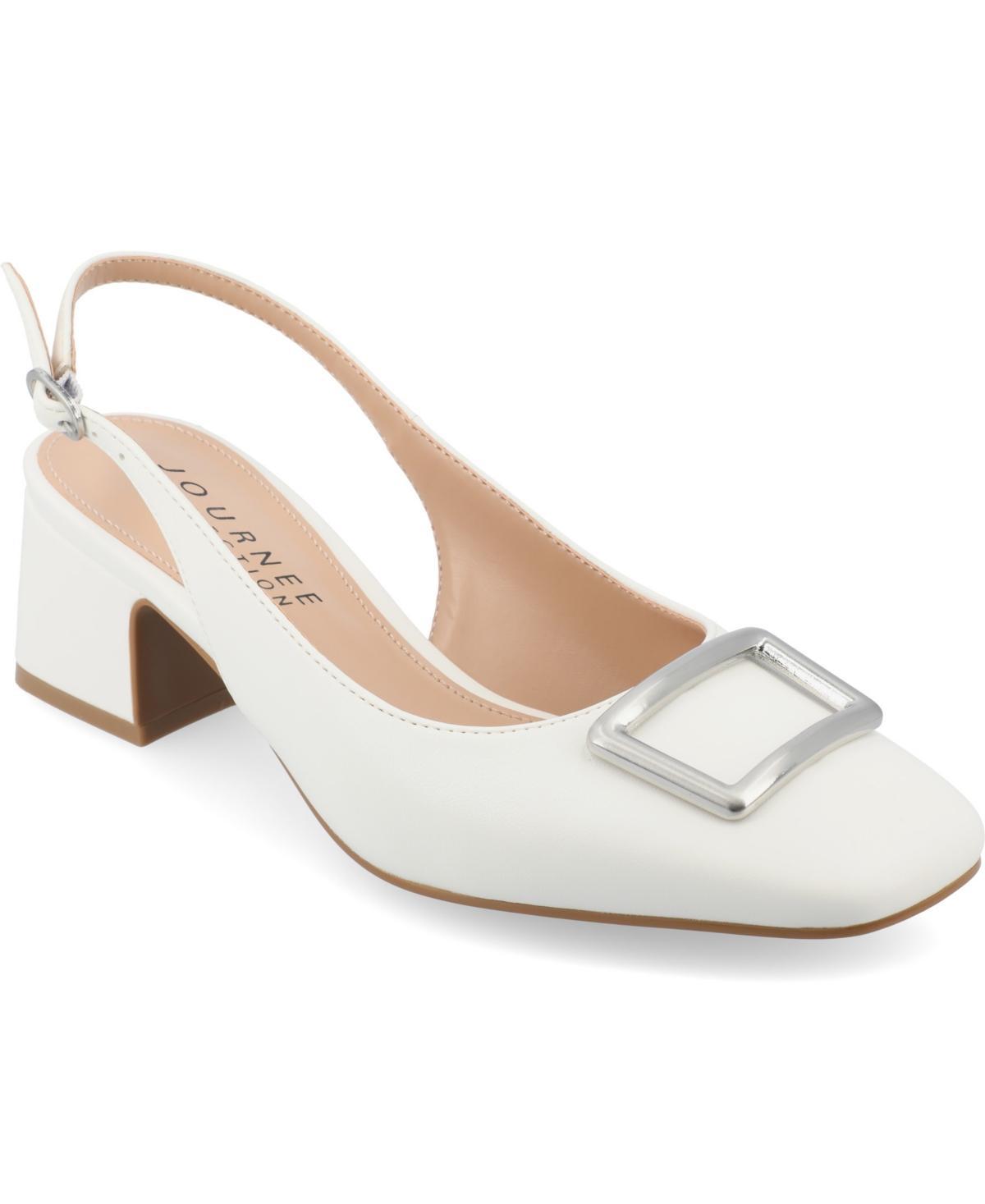 Journee Everlee Womens Tru Comfort Foam Sling Back Square Toe Pumps Product Image