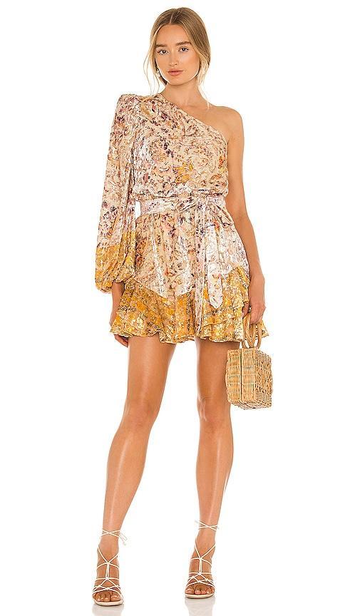 Kalon One Shoulder Belted Mini Dress HEMANT AND NANDITA Product Image