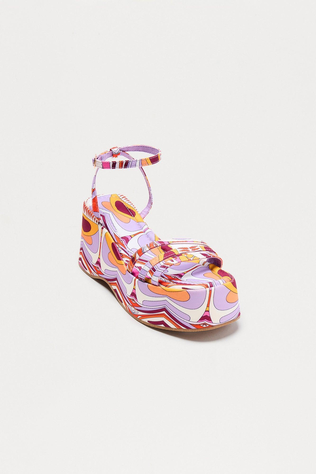 Deja Platform Wedges - Purple/combo Product Image