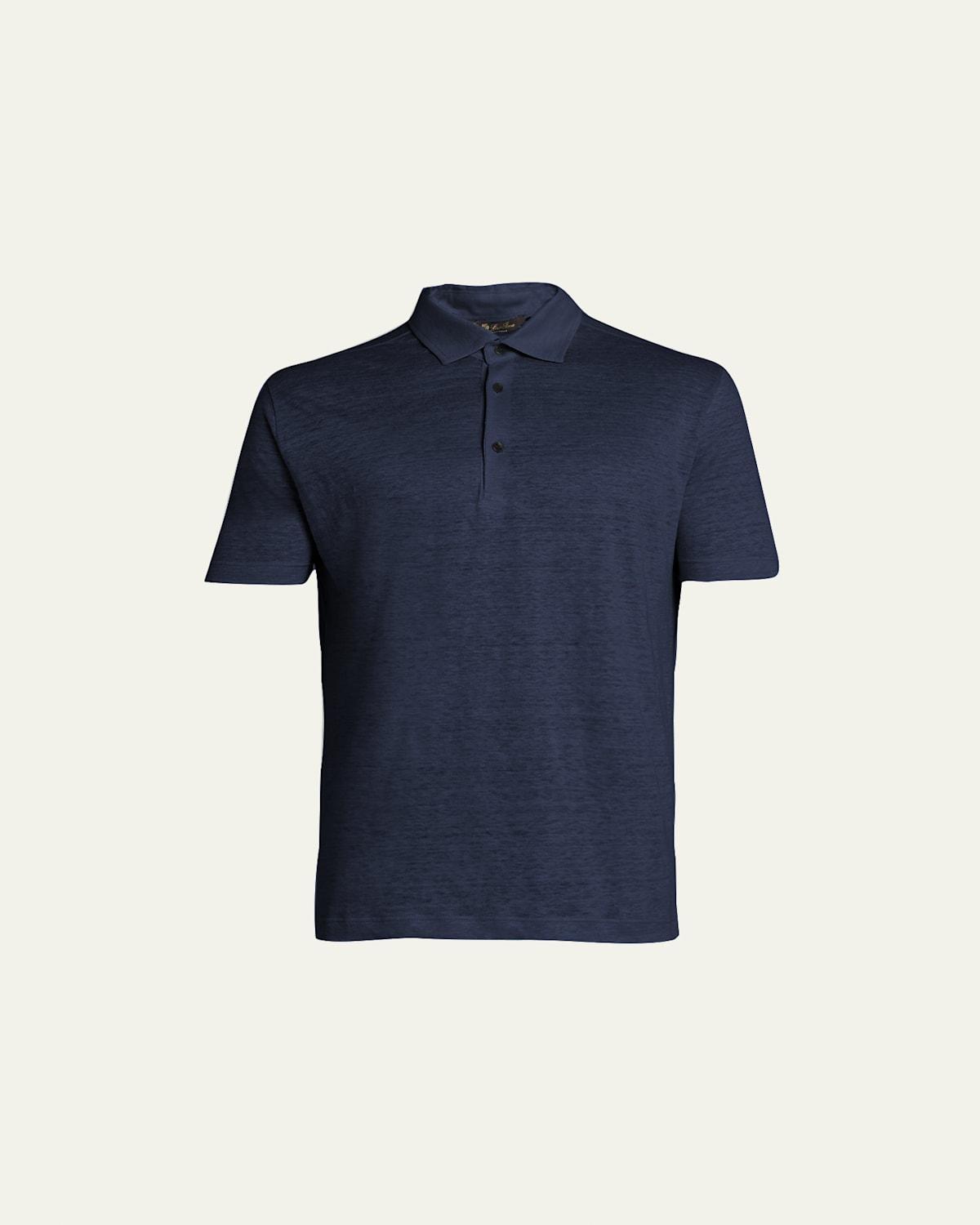 Mens Linen Jersey Dublon Polo Shirt Product Image