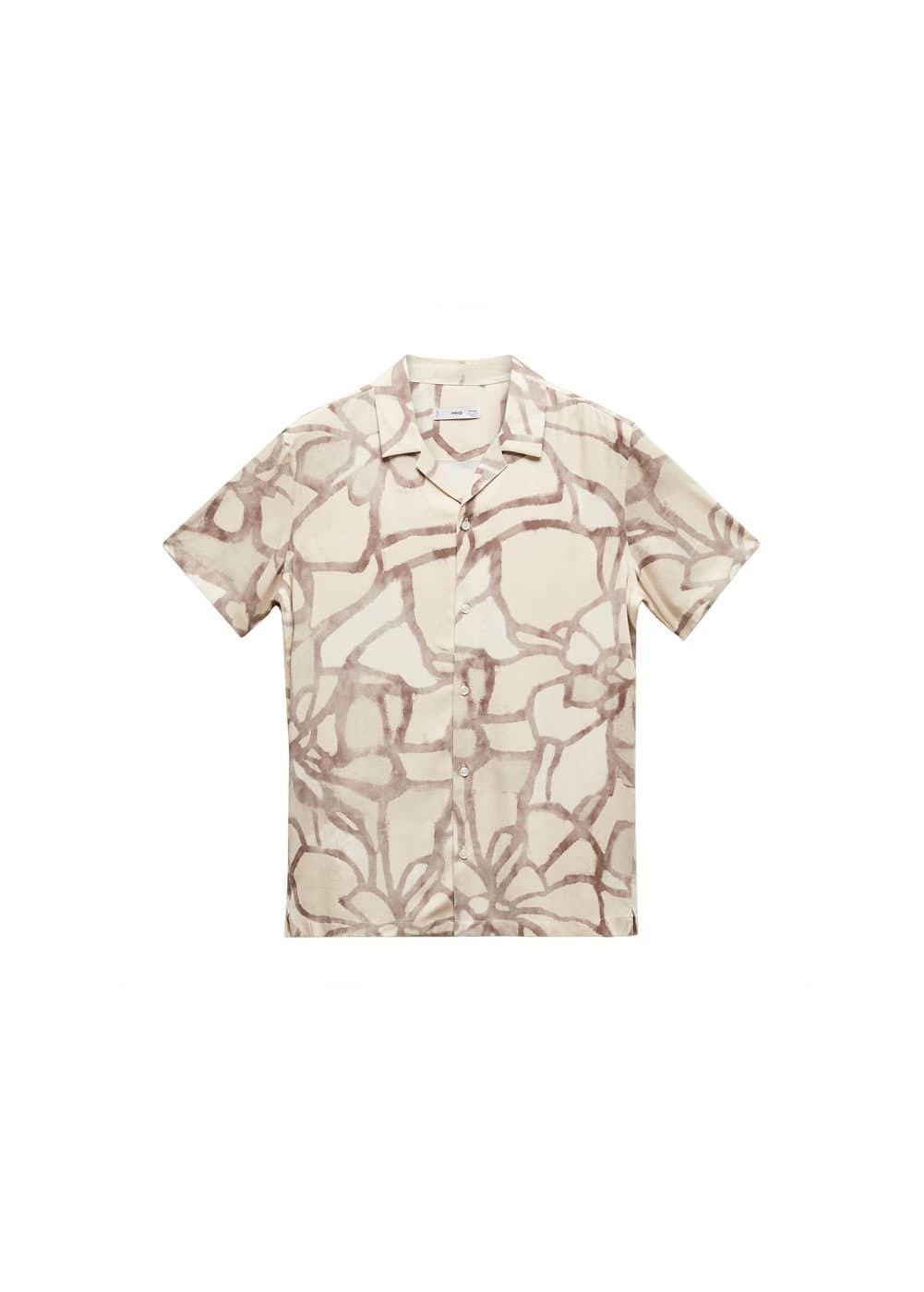Mango Mens Printed Short-Sleeved Shirt Product Image