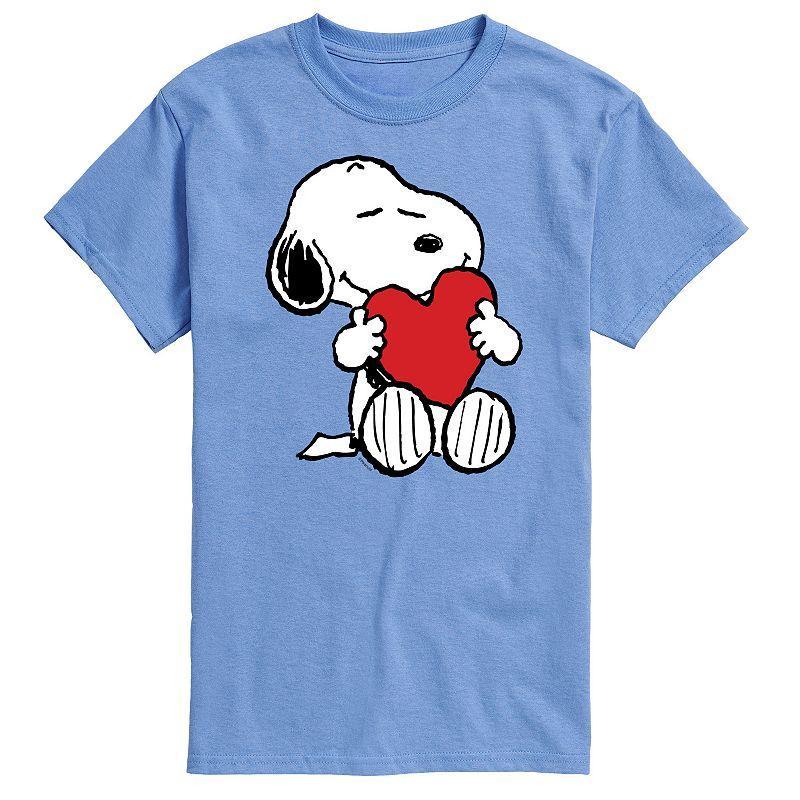 Men's Peanuts Valentine's Hugging Tee, Size: Medium, Gray Product Image