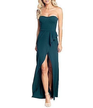 Womens Kai Stretch Crepe Strapless Gown Product Image