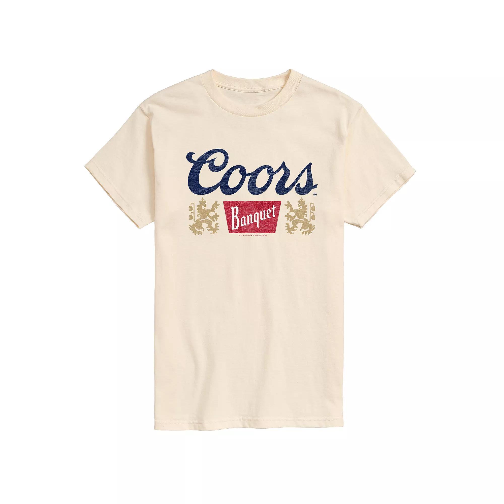 Mens Coors Banquet Logo Graphic Tee Grey Gray Product Image