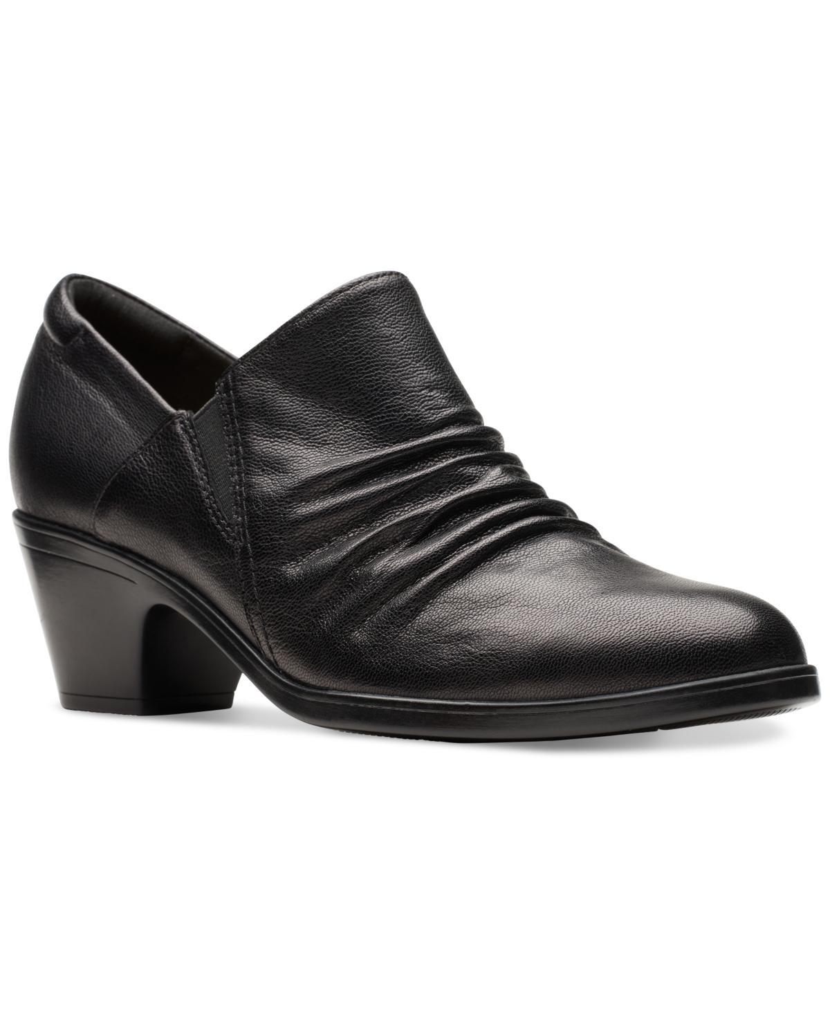 Clarks® Emily2 Cove Women's Leather Pumps, Size: 11 Wide, Black Product Image