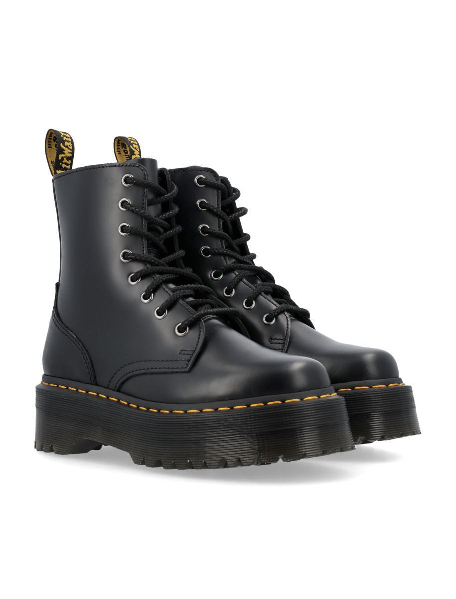 DR. MARTENS' 40mm Jadon Hi Polished Leather Boots In Black Product Image