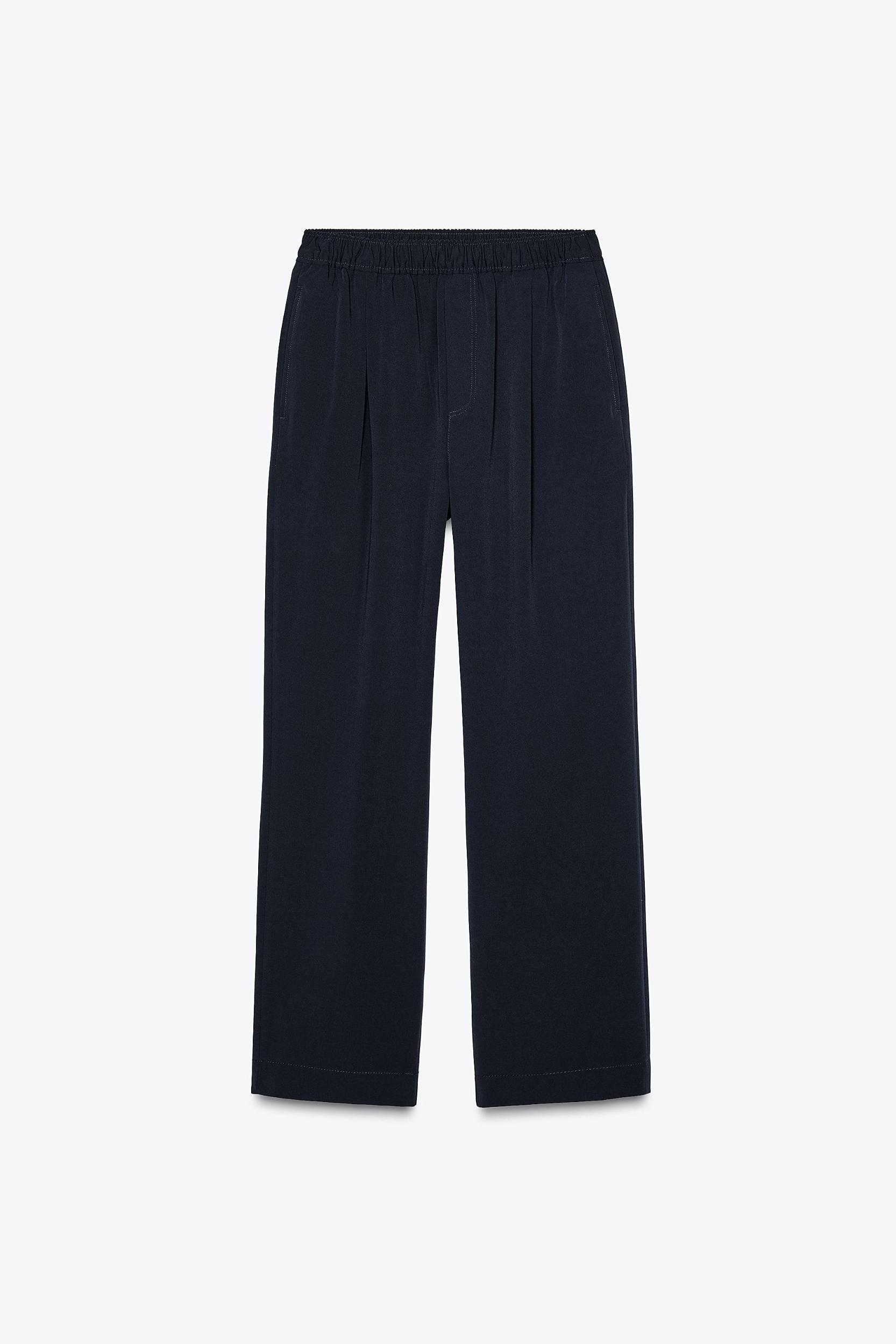 CONTRAST DRAWSTRING PANTS ZW COLLECTION Product Image