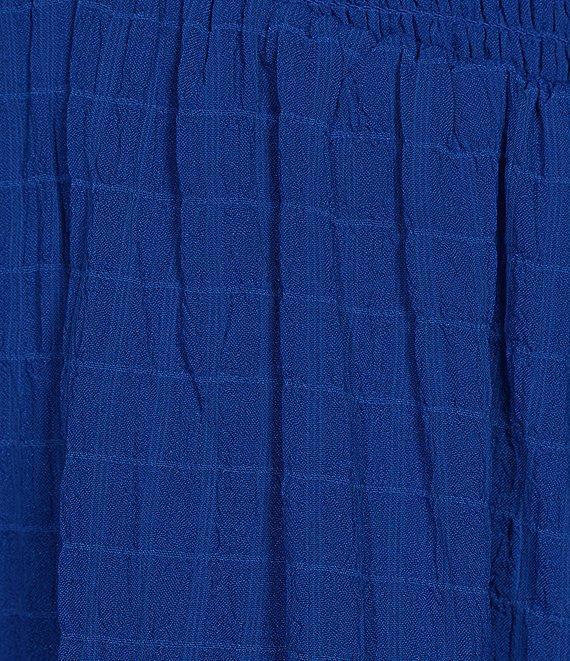 Allison & Kelly Short Sleeve Smocked Empire Waist Babydoll Tiered Mini Dress Product Image