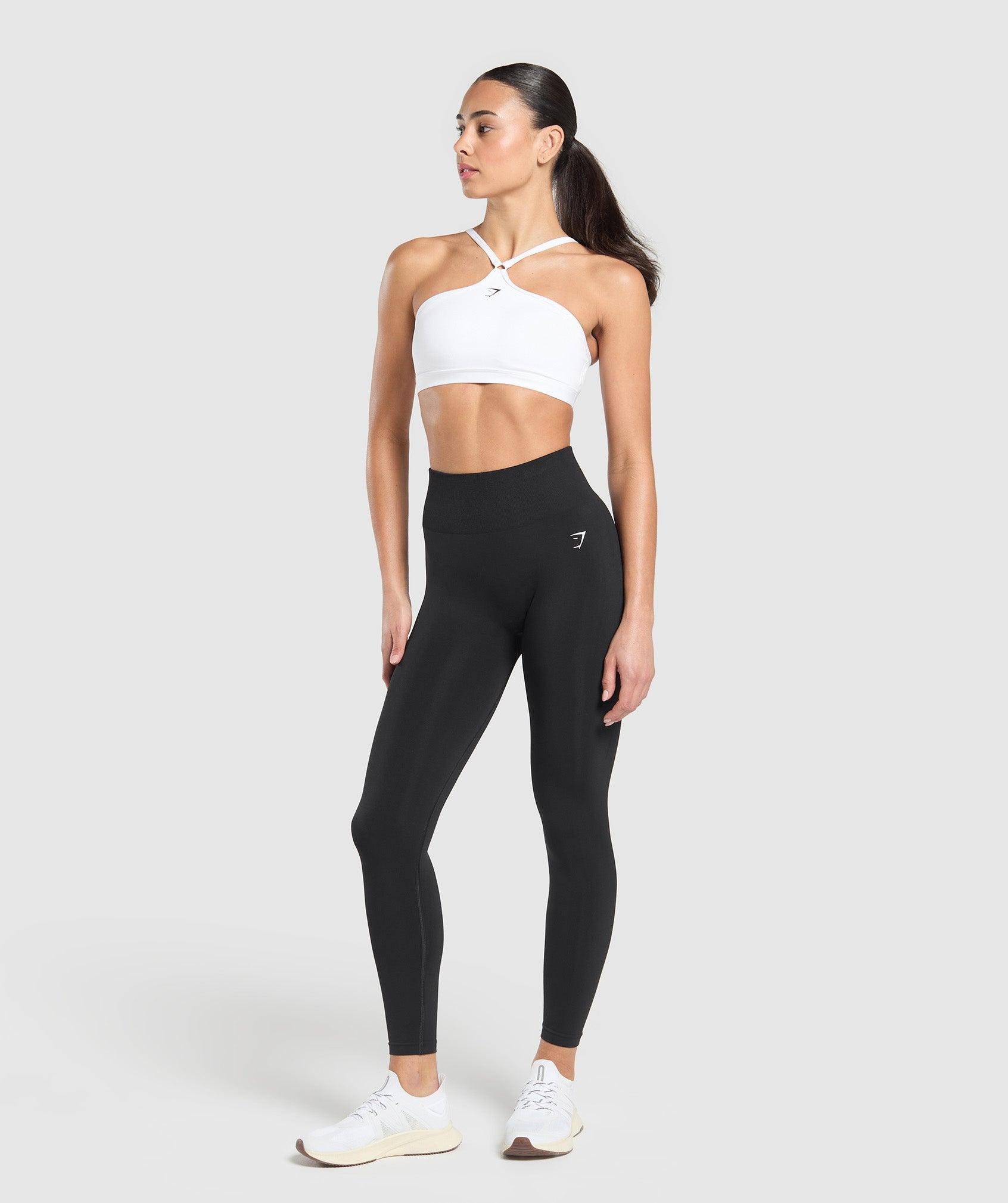 Gymshark Halter Neck Sports Bra - White Female Product Image