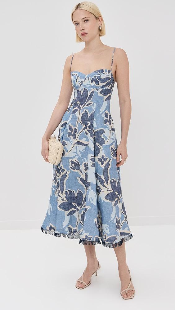SIMKHAI Analise Bustier Midi Dress | Shopbop Product Image