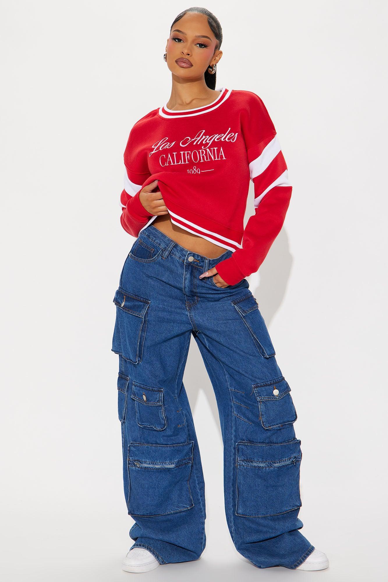 Los Angeles Sporty Sweatshirt - Red Product Image