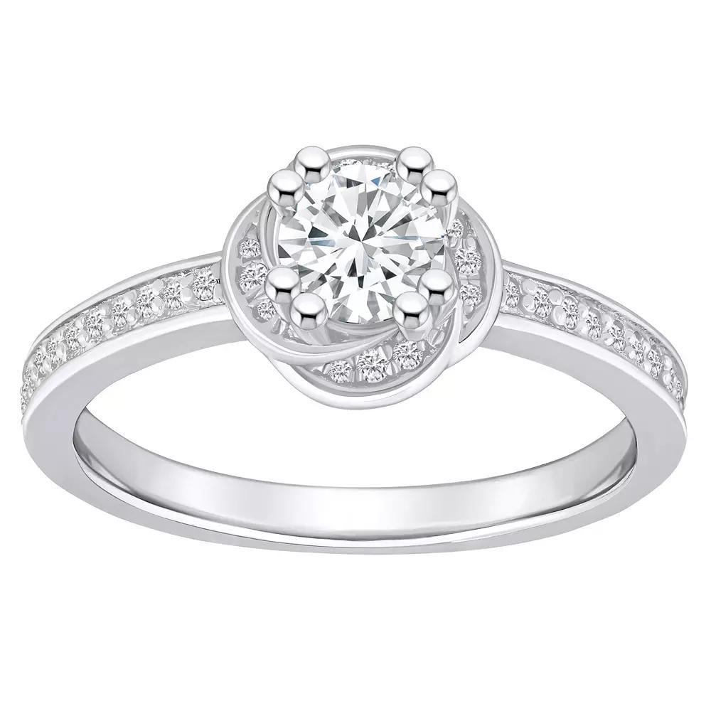 Alyson Layne 14k Gold 3/4 Carat T.W. Diamond Halo Rosette Engagement Ring, Women's, Size: 6.50, 14k Rose Gold Product Image