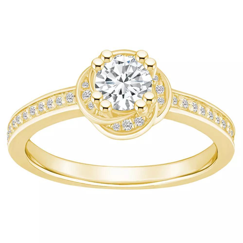 Alyson Layne 14k Gold 3/4 Carat T.W. Diamond Halo Rosette Engagement Ring, Women's, Size: 7.50 Product Image