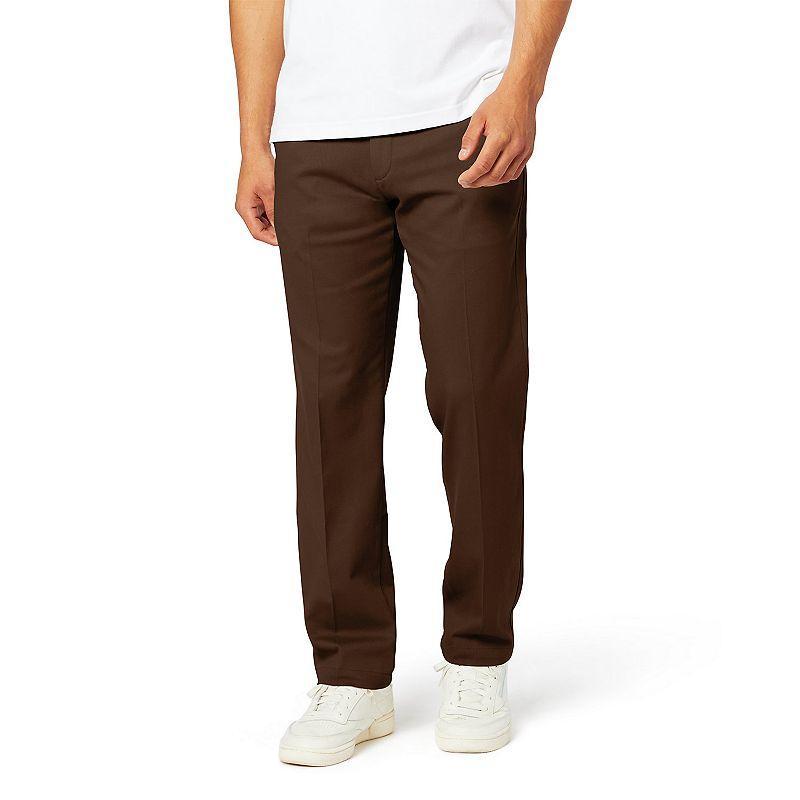 Men's Dockers® Stretch Easy Khaki Straight-Fit Flat-Front Pants, Size: 32 X 32, Black Product Image