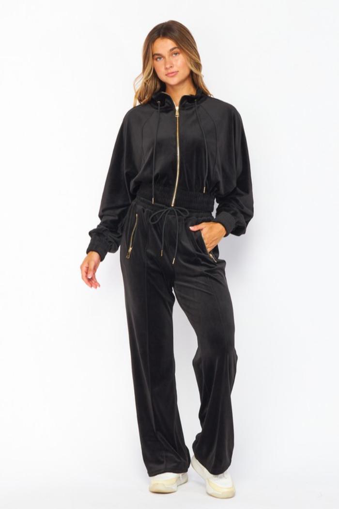 Noir Luxe Velour Jacket Product Image