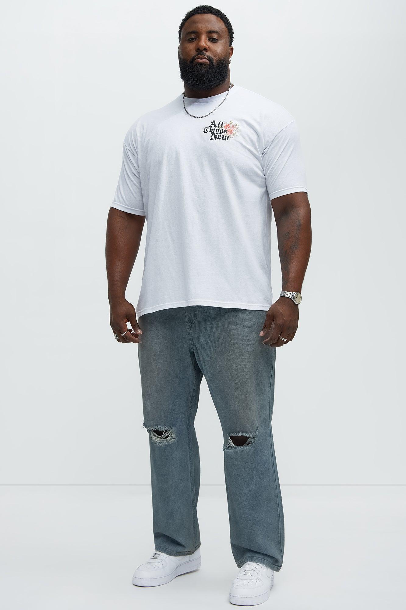 Roll Out Ripped Straight Jeans - Light Blue Wash Product Image