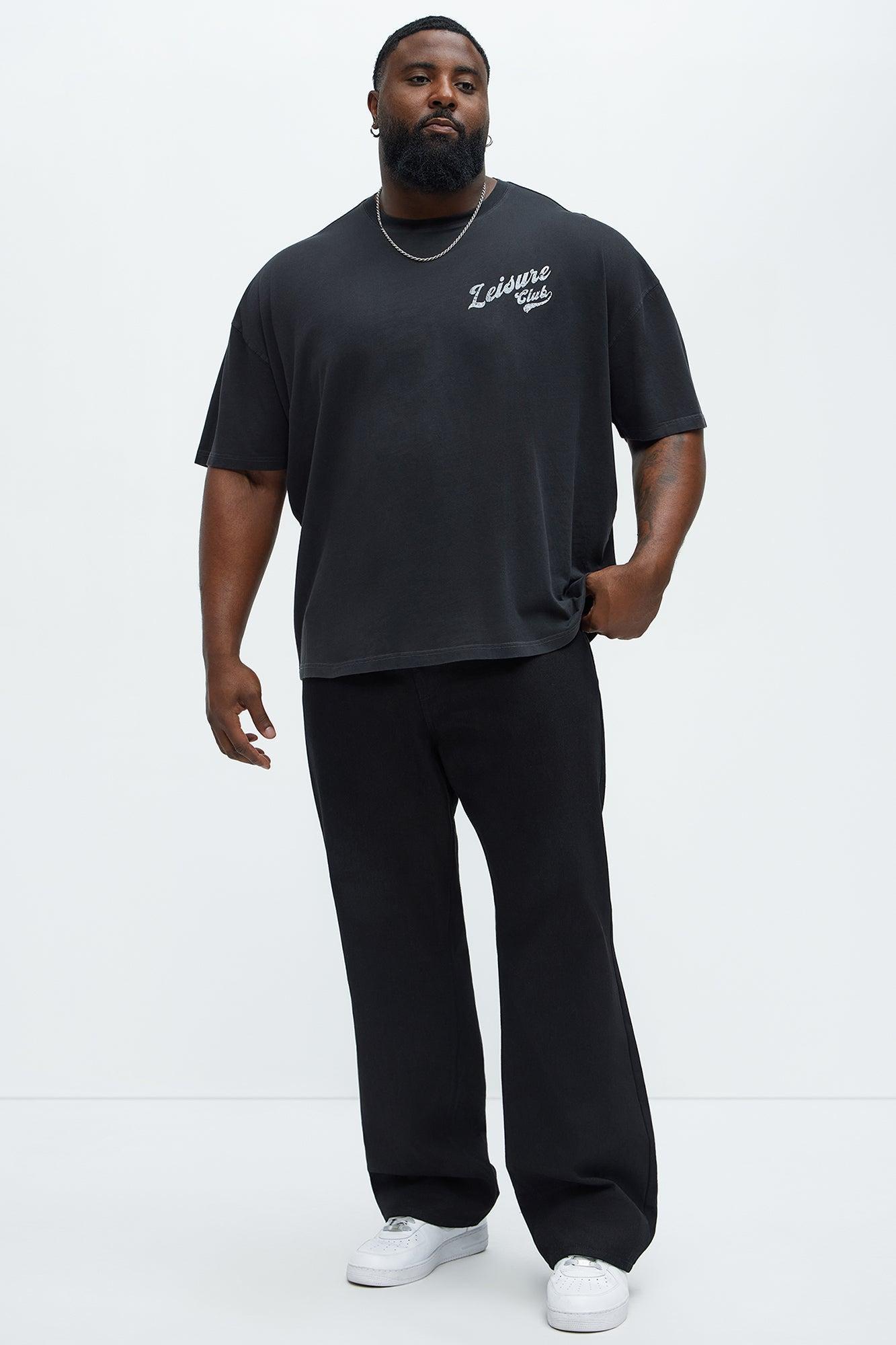 Leisure Club Oversized Short Sleeve Tee - Black Product Image