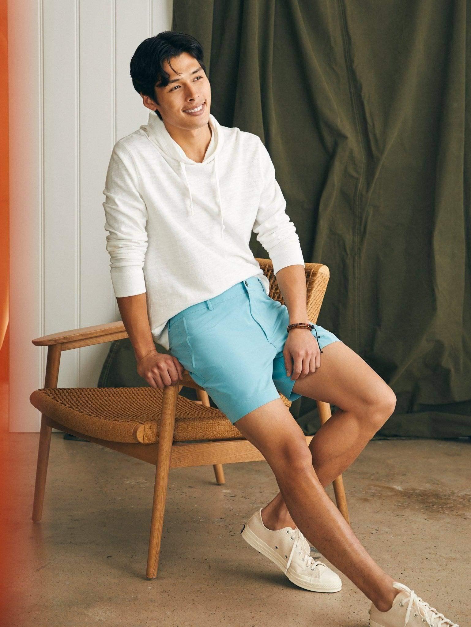 Belt Loop All Day Shorts (5") - Turquoise Sky Male Product Image