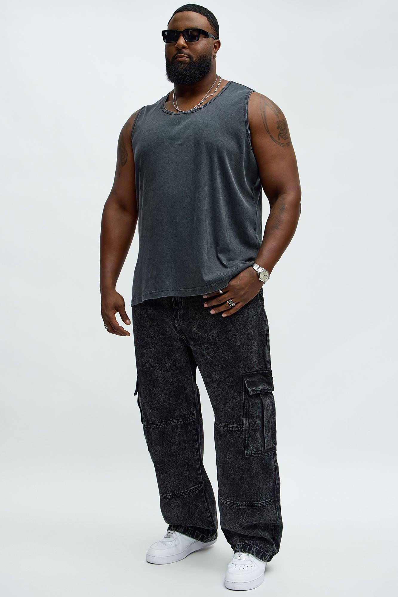 Slim Fit Dark Days Tank top - Black Product Image