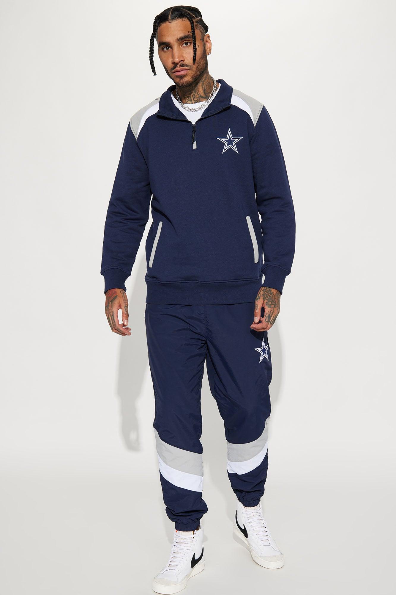 Cowboys Quarter Zip Sweatshirt - Navy Male Product Image