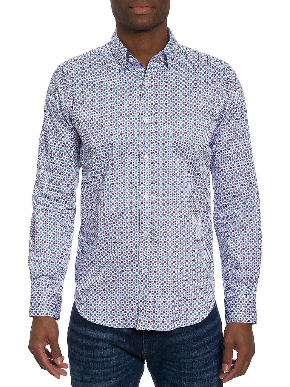 Robert Graham Favre Cotton Tailored Fit Button Down Shirt Product Image